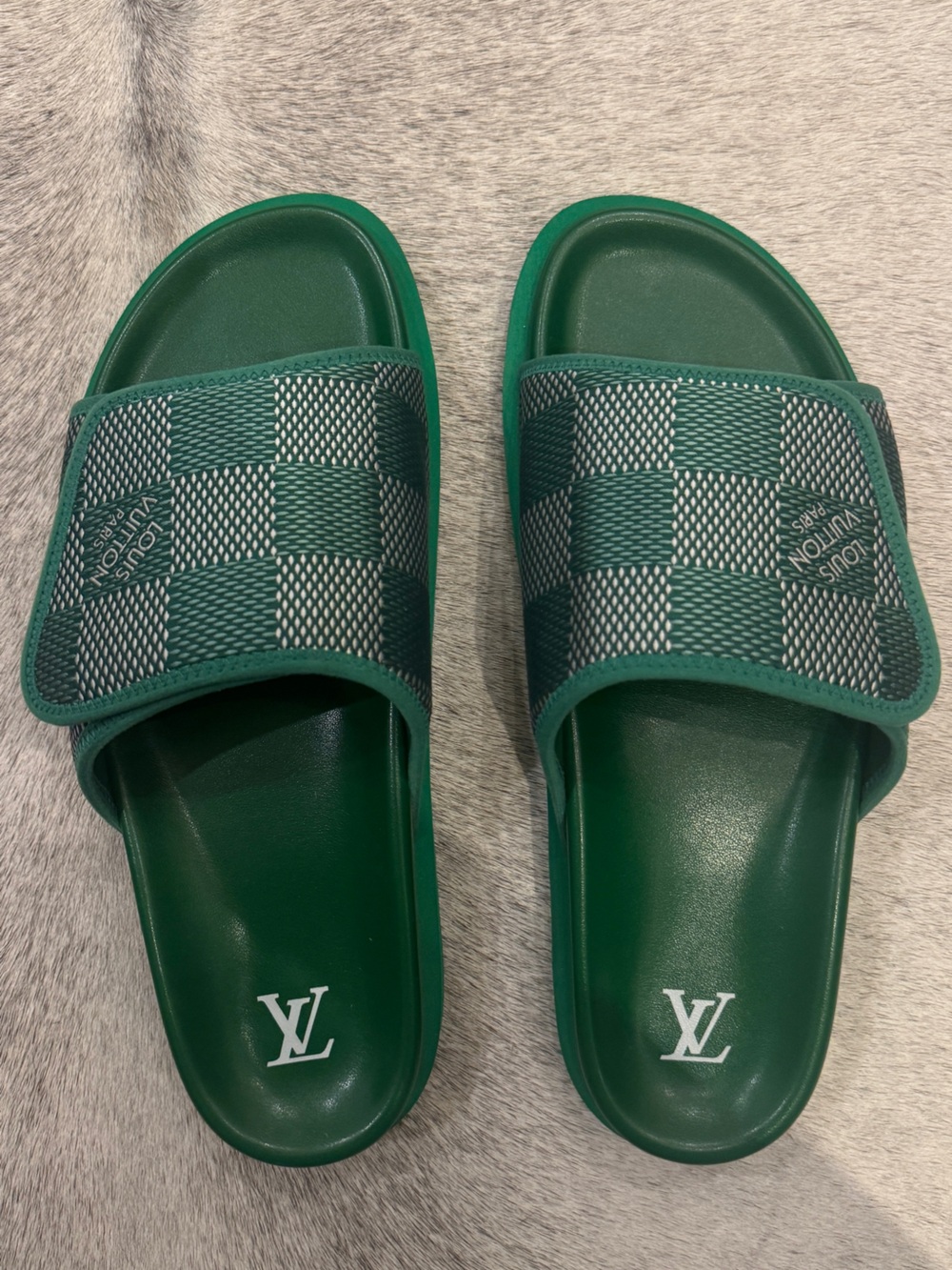 Louis Vuitton Green paid print slides